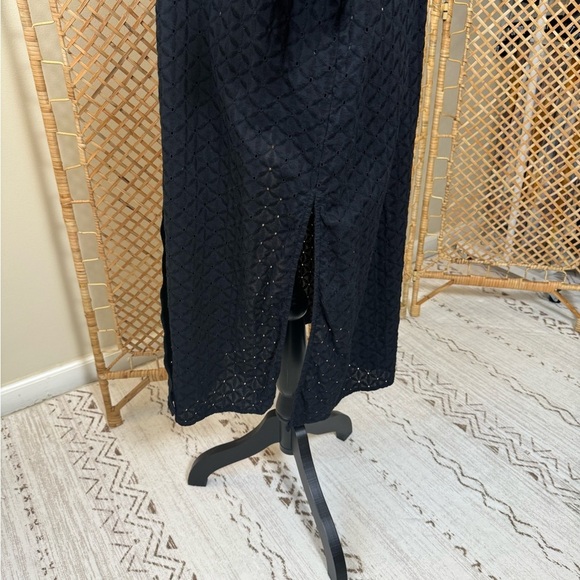 Tommy Hilfiger Eyelet Black Tunic /Dress Blouse - Picture 6 of 13